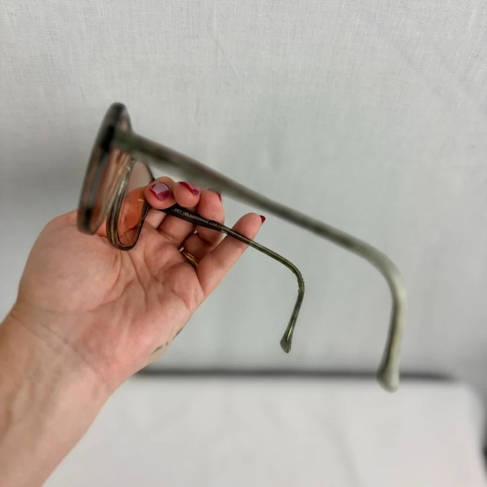 Abbot SRO 145 Handmade USA Grey Marbled Rectangular‎ Bifocal Eyeglasses Frames
